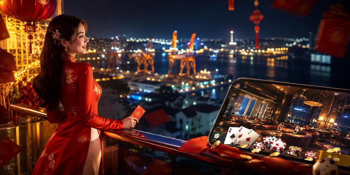 Người mặc áo dài tại Vũng Tàu đang chơi bài – hình ảnh đặc trưng cho trải nghiệm casino Việt Nam